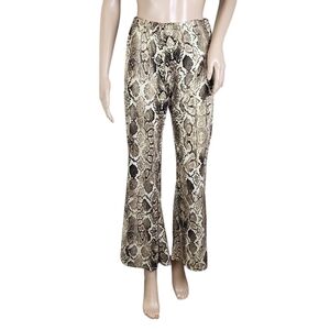 LA Gypsy Bell Bottom Animalprint Pants
